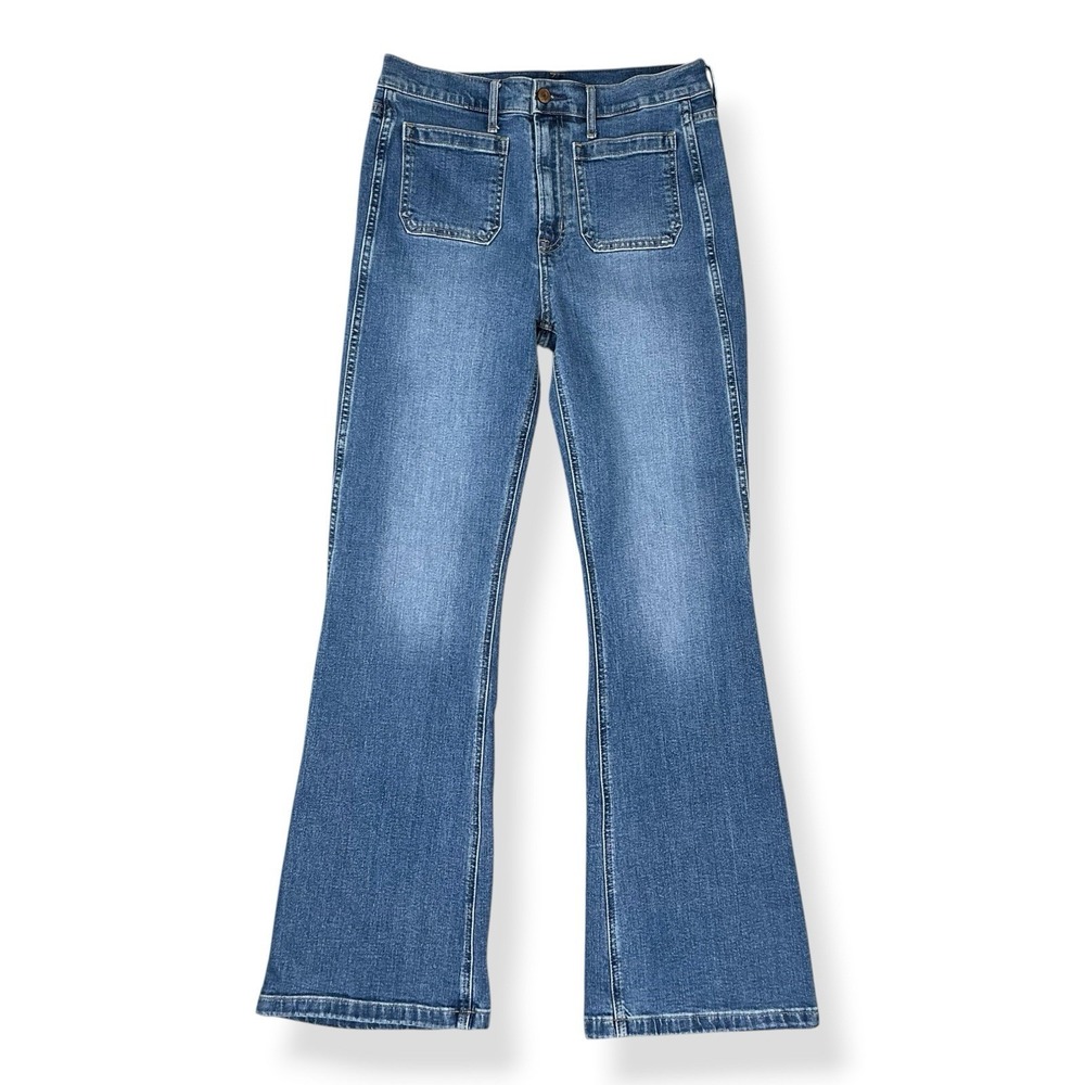 Gap Jeans Women 10R/30x31 Blue 70s Flare High Rise Stretch Cowgirl Western Boho